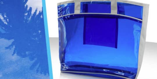 Fabricant de sac transparent curistes PVC bleu et 600D personnalisé
