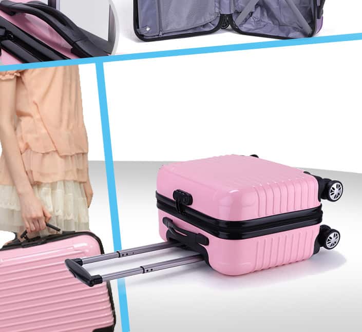 Fabricant de valise cabine coque dur rose clair
