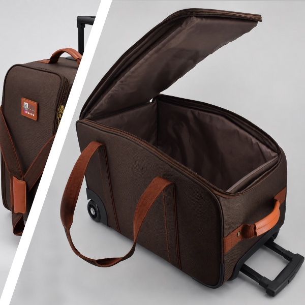 Valise trolley cabine marron personnalisée Valise trolley cabine marron personnalisée sur mesure